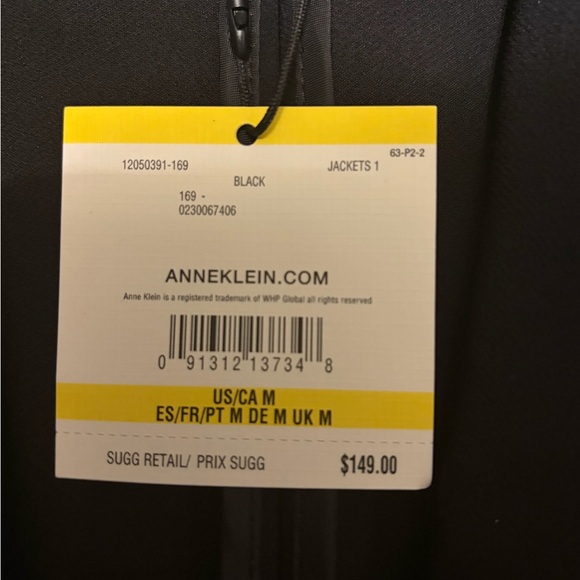 Anne Klein Black Blazer Size M Career Jacket NWT Retails for $149 - Picture 8 of 8